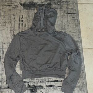 Gray Women's Cropped Hoodie
